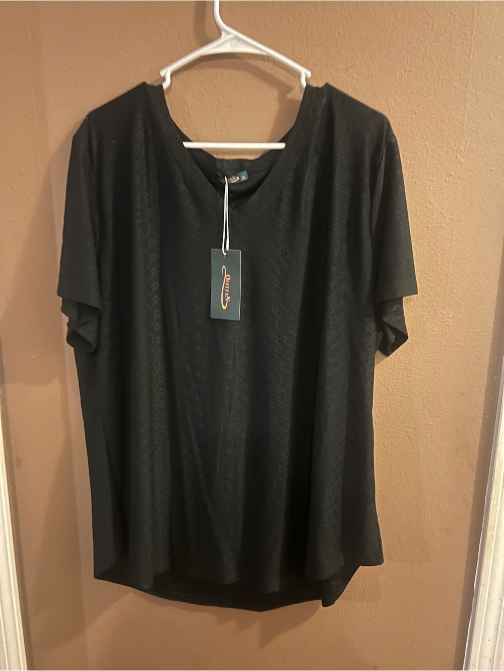 Skechers Black V-Neck Short Sleeve Top